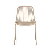 Hectarul - Scaun de living bej nisipiu din polipropilena si metal Klara